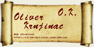 Oliver Krnjinac vizit kartica